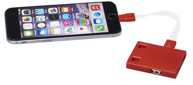 Хаб USB , колір червоний - 13427502- Фото №6