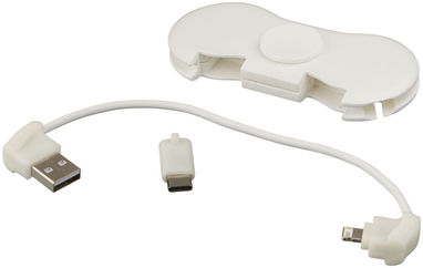 Спінер із зарядними кабелями, колір білий - 13427601- Фото №7