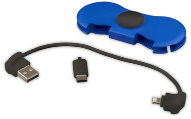 Спінер із зарядними кабелями, колір яскраво-синій - 13427602- Фото №7