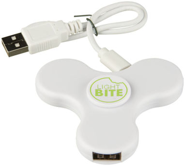 Хаб USB Spin-it Widget , колір білий - 13428201- Фото №2
