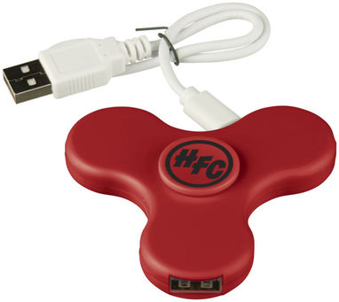 Хаб USB Spin-it Widget , колір червоний - 13428203- Фото №2