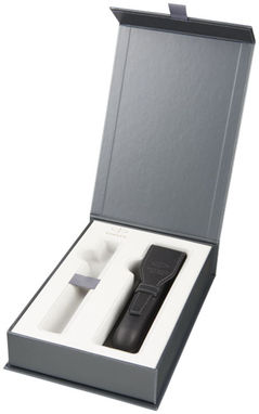 Подарункова коробка з шкіряним чохлом для ручки, колір сірий - 18980600- Фото №1