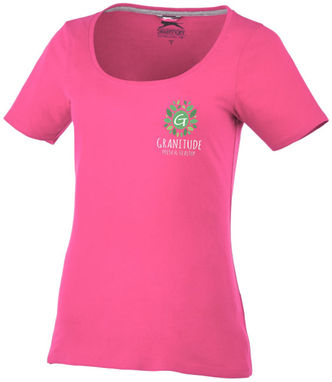 Женская футболка с короткими рукавами Bosey, цвет розовый  размер S - 33022211- Фото №2
