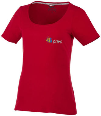 Жіноча футболка з короткими рукавами Bosey, колір темно-червоний  розмір XS - 33022280- Фото №2