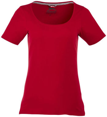 Женская футболка с короткими рукавами Bosey, цвет темно-красный  размер XS - 33022280- Фото №3