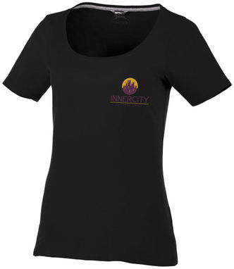 Женская футболка с короткими рукавами Bosey, цвет сплошной черный  размер XXL - 33022995- Фото №2