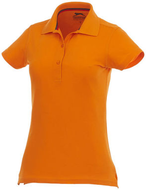 Поло женское с короткими рукавами Advantage, цвет оранжевый  размер S - 33099331- Фото №1
