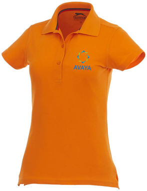 Поло женское с короткими рукавами Advantage, цвет оранжевый  размер S - 33099331- Фото №2