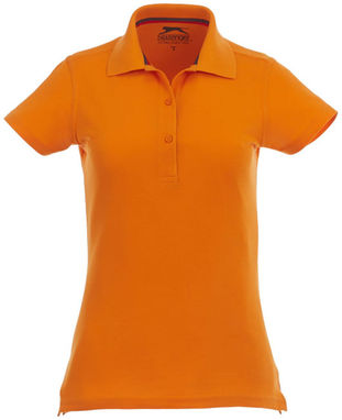 Поло женское с короткими рукавами Advantage, цвет оранжевый  размер S - 33099331- Фото №3