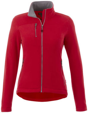 Женская микрофлисовая куртка Pitch, цвет красный  размер L - 33489253- Фото №3