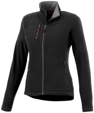 Женская микрофлисовая куртка Pitch, цвет сплошной черный  размер XXL - 33489995- Фото №1