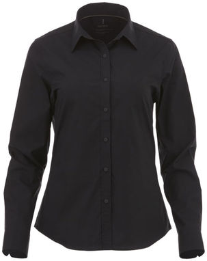 Женская рубашка с длинными рукавами Hamell, цвет сплошной черный  размер XS - 38169990- Фото №3