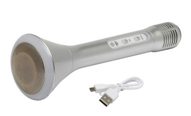 Mікрофон для караоке Bluetooth CHOIR, колір сріблястий - 56-0406220- Фото №1