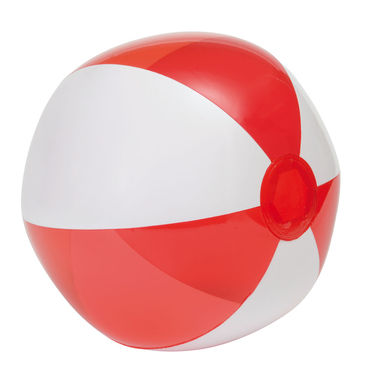 Мяч пляжный OCEAN, цвет белый, прозрачный красный - 56-0602145- Фото №1