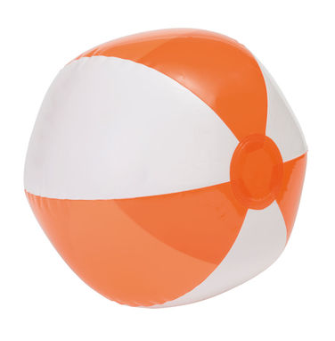 М'яч пляжний OCEAN, колір білий, прозорий помаранчевий - 56-0602147- Фото №1
