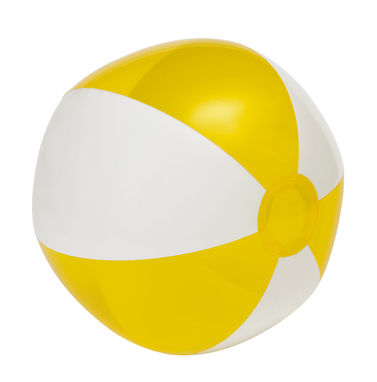 М'яч пляжний OCEAN, колір білий, прозорий жовтий - 56-0602148- Фото №1
