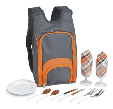 Рюкзак для пикника SMART TRIP, цвет серый, оранжевый - 56-0604039- Фото №2