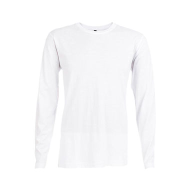 BUCHAREST. Мужская футболка с длинным рукавом, цвет белый  размер S - 30123-106-S- Фото №1