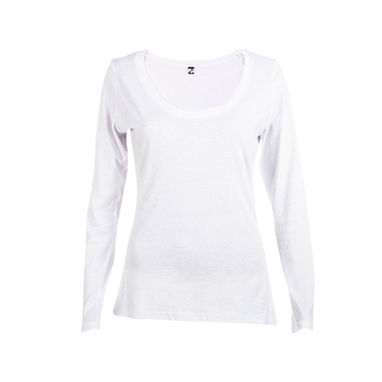 BUCHAREST WOMEN. Женская футболка с длинным рукавом, цвет белый  размер XXL - 30125-106-XXL- Фото №1