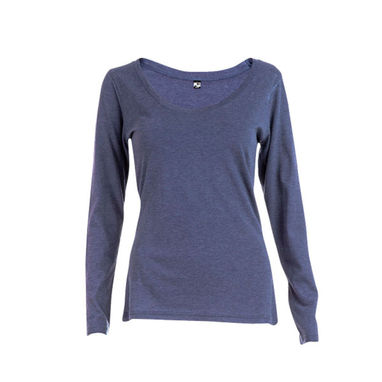 BUCHAREST WOMEN. Женская футболка с длинным рукавом, цвет матовый синий  размер XXL - 30126-194-XXL- Фото №1