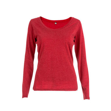 BUCHAREST WOMEN. Женская футболка с длинным рукавом, цвет матовый красный  размер L - 30126-195-L- Фото №1