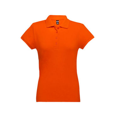EVE. Женское поло, цвет оранжевый  размер M - 30135-128-M- Фото №1
