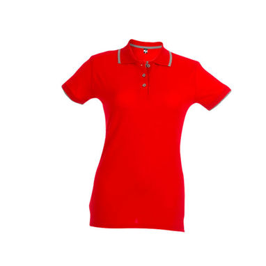 ROME WOMEN. Женское поло  slim fit, цвет красный  размер L - 30139-105-L- Фото №1