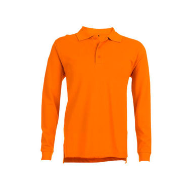 BERN. Мужское поло с длинным рукавом, цвет оранжевый  размер S - 30141-128-S- Фото №1