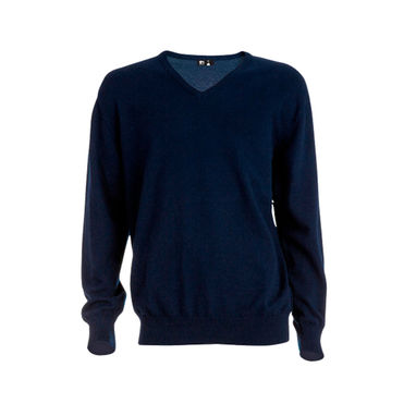 THC MILAN. Чоловічий пуловер з v-подібним вирізом, колір темно-синій  розмір L - 30149-134-L- Фото №1