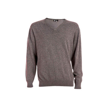 THC MILAN. Чоловічий пуловер з v-подібним вирізом, колір матовий сірий  розмір XL - 30149-193-XL- Фото №1