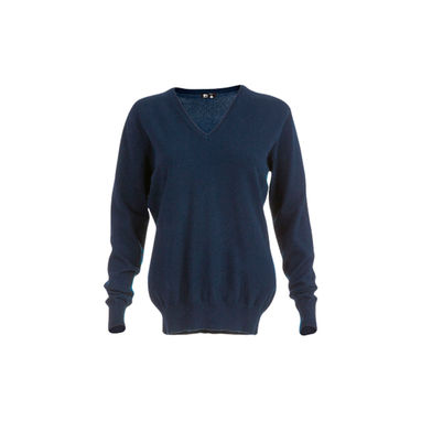 THC MILAN WOMEN. Жіночий пуловер з v-подібним вирізом, колір темно-синій  розмір L - 30150-134-L- Фото №1