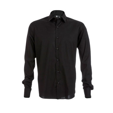 PARIS. Мужская рубашка popeline, цвет черный  размер L - 30151-103-L- Фото №1