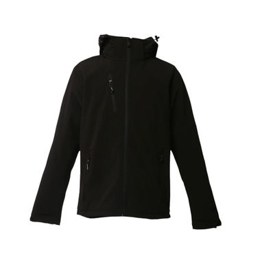 THC ZAGREB. Чоловіча куртка softshell зі знімним капюшоном, колір чорний  розмір L - 30180-103-L- Фото №1
