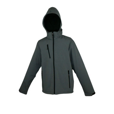 THC ZAGREB. Чоловіча куртка softshell зі знімним капюшоном, колір сірий  розмір L - 30180-113-L- Фото №1