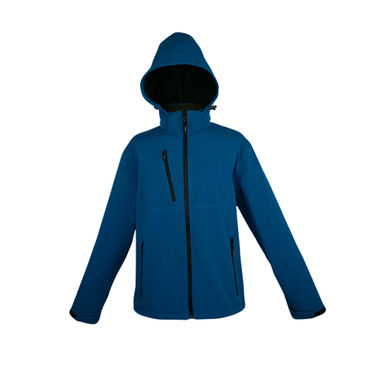 THC ZAGREB. Чоловіча куртка softshell зі знімним капюшоном, колір бензиновий синій  розмір L - 30180-174-L- Фото №1