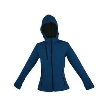 THC ZAGREB WOMEN. Жіноча куртка softshell зі знімним капюшоном, колір бензиновий синій  розмір L - 30181-174-L- Фото №1