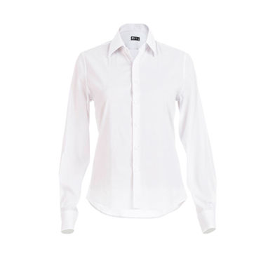 THC PARIS WOMEN WH. Жіноча сорочка popeline, колір білий  розмір L - 30195-106-L- Фото №1