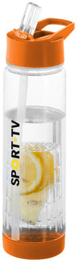 Пляшка з ситечком Tutti frutti, колір білий прозорий, оранжевий - 10031406- Фото №2