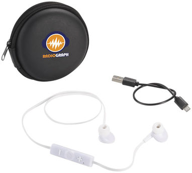 Навушники Sonic з Bluetooth в переносному футлярі, колір білий - 12394201- Фото №2