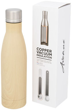 Деревянная вакуумная изолированная бутылка Vasa, цвет коричневый - 10051500- Фото №1