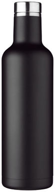 Медная вакуумная изолированная бутылка Pinto, цвет сплошной черный - 10051700- Фото №3