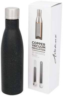 Пятнистая медная вакуумная бутылка Vasa, цвет сплошной черный - 10051800- Фото №1