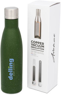Пятнистая медная вакуумная бутылка Vasa, цвет зеленый - 10051803- Фото №2
