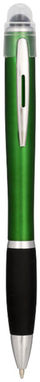 Світлодіодна ручка Nash з кольоровим елементом, колір зелений - 10714804- Фото №1