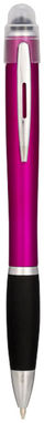 Світлодіодна ручка Nash з кольоровим елементом, колір рожевий - 10714805- Фото №1
