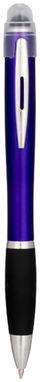 Світлодіодна ручка Nash з кольоровим елементом, колір пурпурний - 10714806- Фото №1