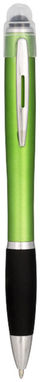 Світлодіодна ручка Nash з кольоровим елементом, колір лайм - 10714807- Фото №1