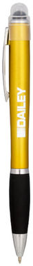 Світлодіодна ручка Nash з кольоровим елементом, колір жовтий - 10714808- Фото №2