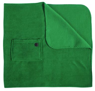Плед флісовий з логотипом Elowin, колір зелений - AP781850-07- Фото №1