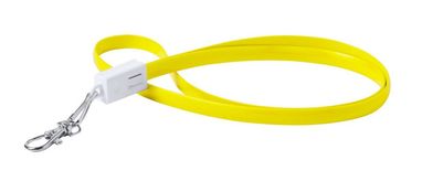Кабель зарядний зі стрічкою для бейджа, колір жовтий - AP781884-02- Фото №1